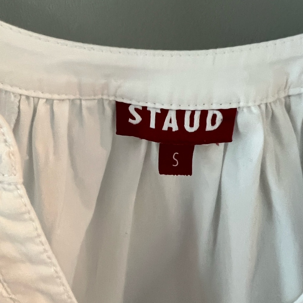 STAUD Crisp White Top